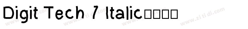 Digit Tech 7 Italic字体转换
